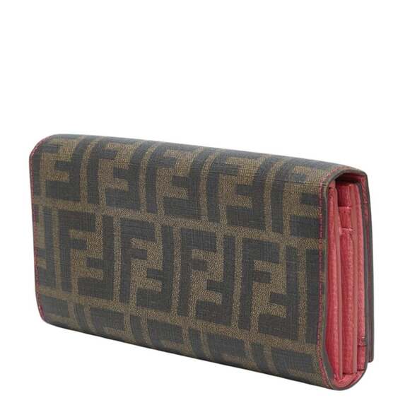 Fendi Zucca Tri-fold Wallet 8M0065 Brown Leather Women's FENDI - Picture 2 of 11